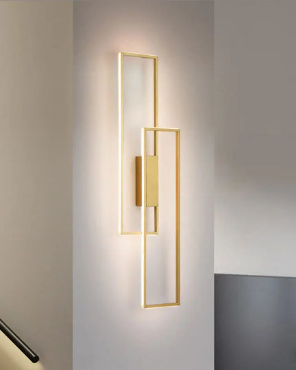 Modern LED Wall Lamp - Black or Gold, Dimmable for Living Room
