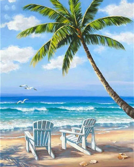 Sunset Beach Seascape Canvas Print - Nordic Landscape Wall Art Decor