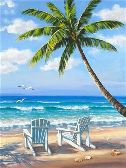 Sunset Beach Seascape Canvas Print - Nordic Landscape Wall Art Decor