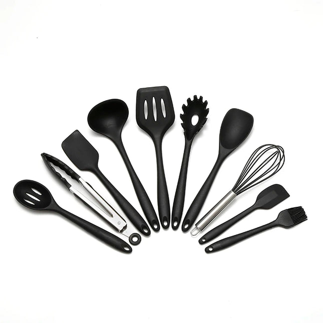 Eco-Friendly Silicone Kitchen Utensils - Versatile 10-Piece Set