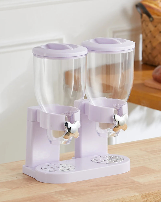 White Modern Food Dispenser - Cereal Storage Container by Livingandhome