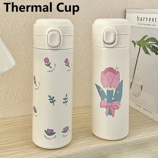 500ml Stainless Steel Thermal Bouncing Cover Bottle