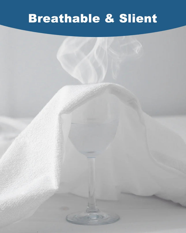 Anqianny Waterproof Terry Fitted Sheet - Soft & Breathable 300TC