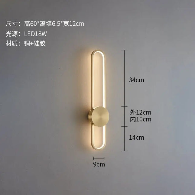 Modern Nordic LED Wall Lamp - Stylish Lighting for Bedroom & Living Room