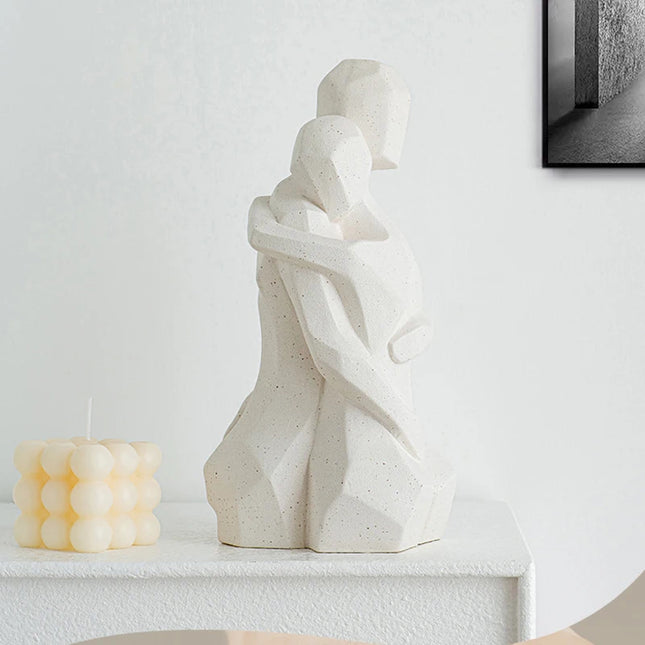 Couples Embrace Ceramic Ornaments - Miniature Room Decor