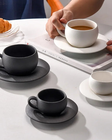 280ML Rock Sand Ceramic Coffee Cup Set