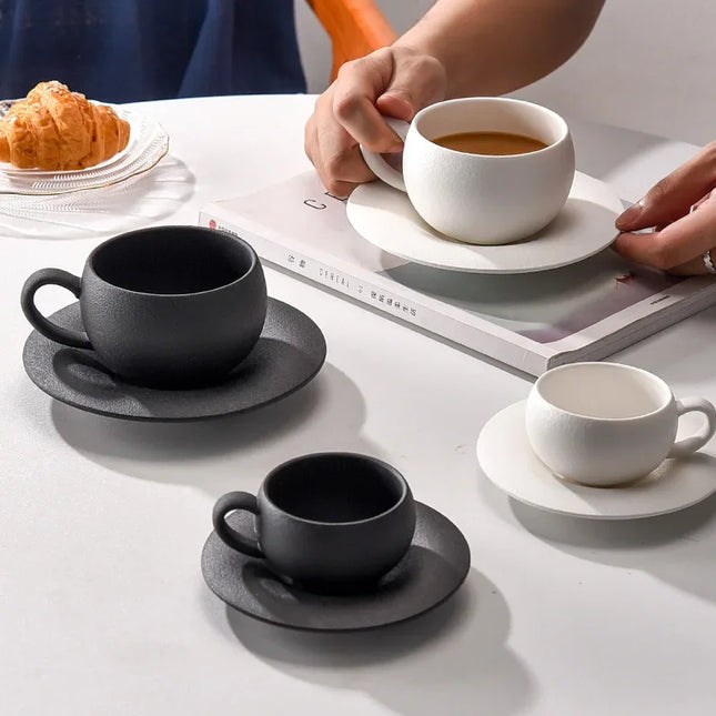 280ML Rock Sand Ceramic Coffee Cup Set