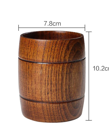 Handmade Wooden Big Belly Cups - Eco-Friendly Drinkware for Beer, Tea & Coffee