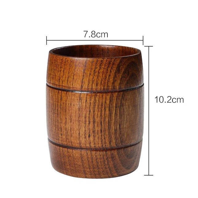 Handmade Wooden Big Belly Cups - Eco-Friendly Drinkware for Beer, Tea & Coffee