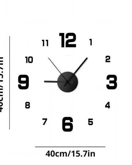 Creative Frameless DIY Wall Clock Wall Decoration