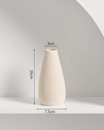 Modern White Ceramic Vase - Nordic Decorative Flower Pot for Home Decor