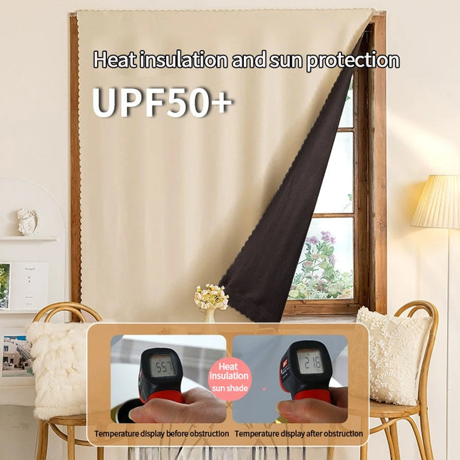 Simple Blackout Bedroom Curtains - High Shading, Self-Adhesive Design