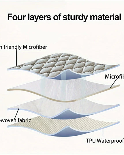 Anqianny Waterproof Bed Sheet Set - 3pcs, Soft Fitted & Pillowcases