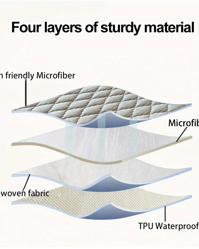 Anqianny Waterproof Bed Sheet Set - 3pcs, Soft Fitted & Pillowcases