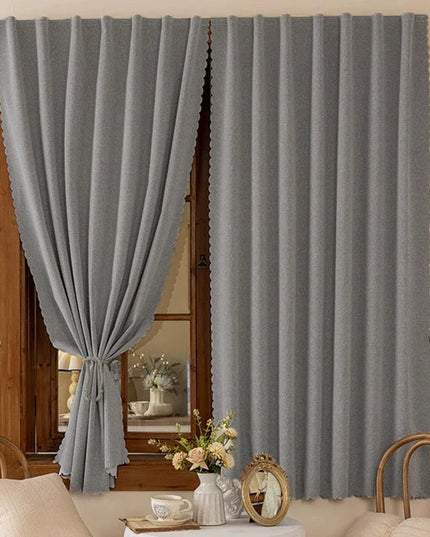 Simple Blackout Bedroom Curtains - High Shading, Self-Adhesive Design