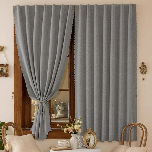 Simple Blackout Bedroom Curtains - High Shading, Self-Adhesive Design