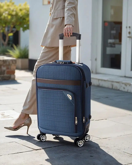 Modishion 20-Inch Soft Shell Suitcase - Large Capacity, Combination Lock
