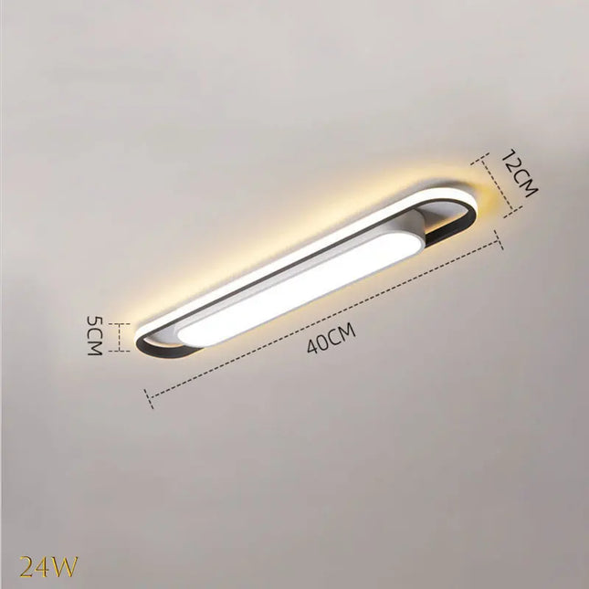 Modern LED Ceiling Light for Living Room -  Long Strip, Minimalist Design