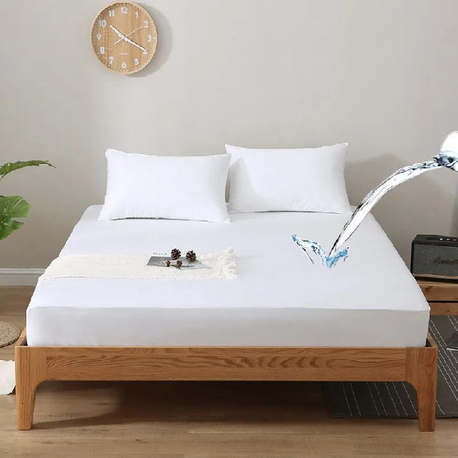 Anqianny Waterproof Fitted Sheet - Anti-Dust Mite, Elastic Band