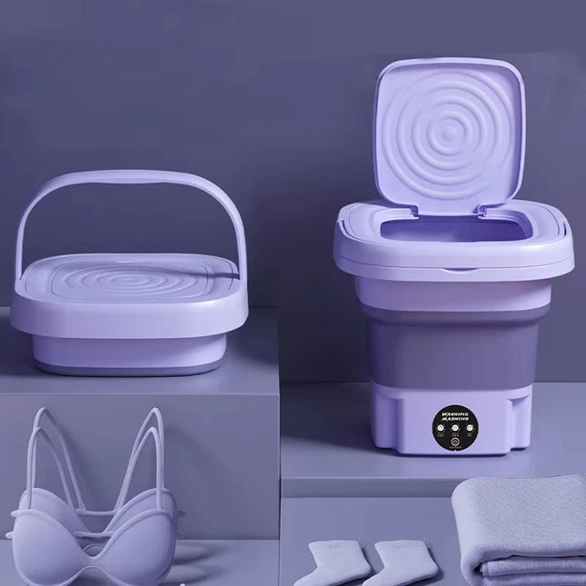 Mini Portable Washing Machine 8L - Foldable, USB-Powered Spin Dryer