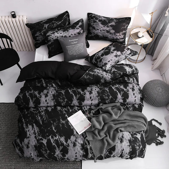 Anqianny 3pcs Duvet Cover Set - Modern Print Quilt & Pillow Cases