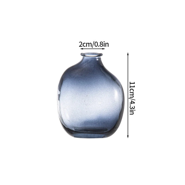 Retro Irregular Glass Flower Vase - Modern Decorative Table Ornament