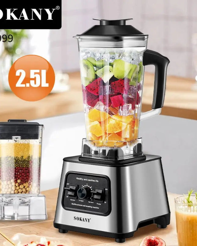 Sokany 2.5L Multifunctional Blender - High-Power 6000W Ice Crusher