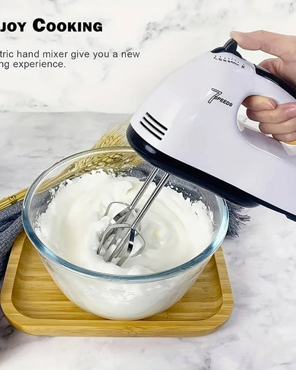 Handheld Electric Egg Beater - 7-Speed Mixer for Baking and Cooking