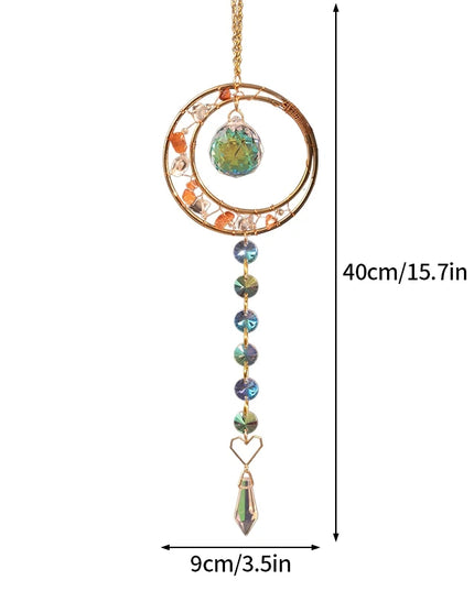 Crystal Sun Catchers Wind Chimes - Rainbow Light Catching Outdoor Decor
