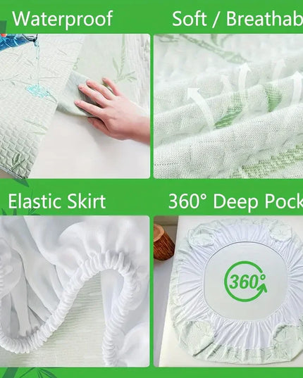 Anqianny Waterproof Bamboo Mattress Cover - Cooling, Deep Pocket Design