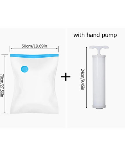 Clothes Storage Vacuum Bags - Compression Organizer with Hand Pump