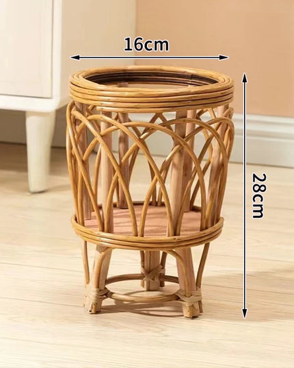 Ins Nordic Flower Pot Basket Wooden Flower Frame Indoor Outdoor Flower Pot Stand Living Room Green Plant Flower Pot Container