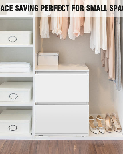 Modern White Wooden Bedside Table - 1 or 2 Drawer Nightstand