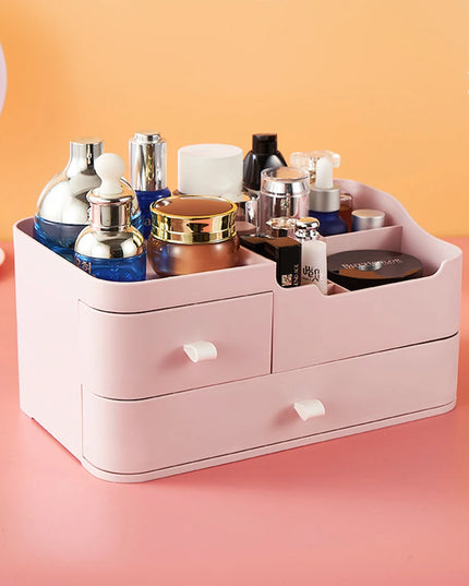 Voltsify Makeup Organiser with Drawers - Stylish Desktop Storage Box