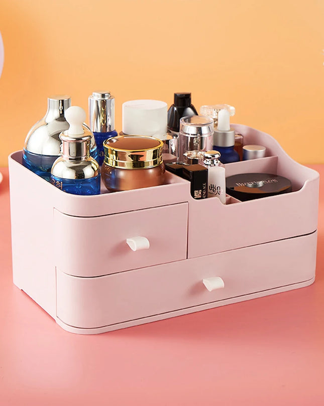 Voltsify Makeup Organiser with Drawers - Stylish Desktop Storage Box