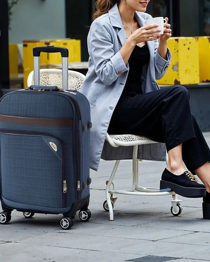 Modishion 20-Inch Soft Shell Suitcase - Large Capacity, Combination Lock