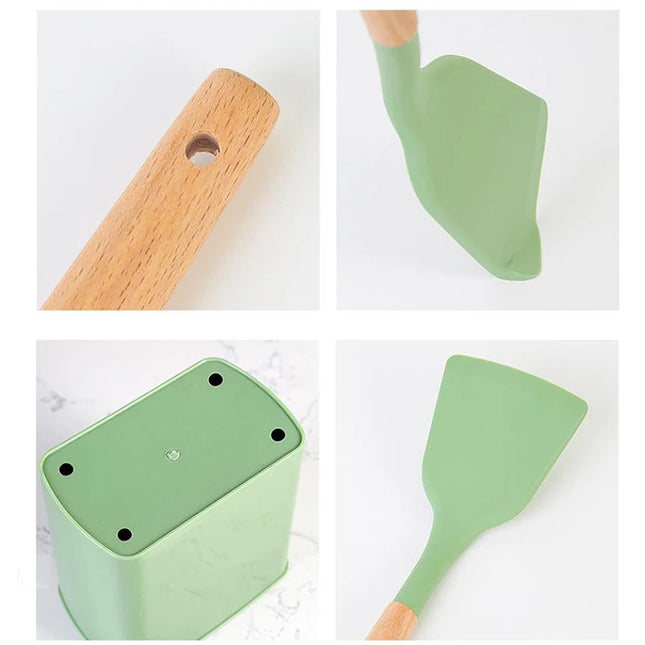 Eco-Friendly Silicone Kitchenware - Non-Stick Spatula & Utensils Set