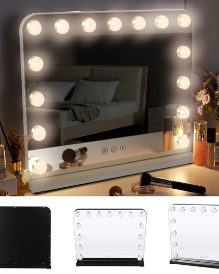 Modishion HD LED Makeup Mirror - 15 Bulbs, 3 Dimming Modes