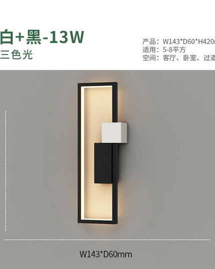 Modern Square Wall Lamp - Stylish Design for Bedroom & Living Room