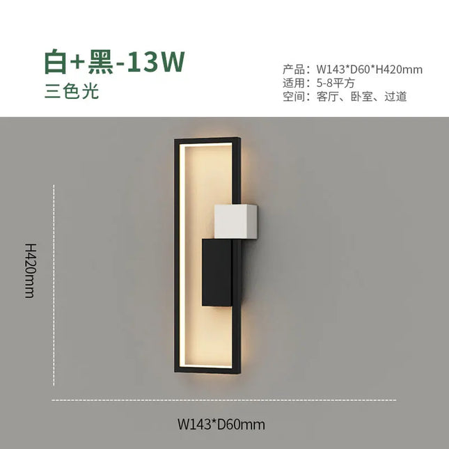 Modern Square Wall Lamp - Stylish Design for Bedroom & Living Room