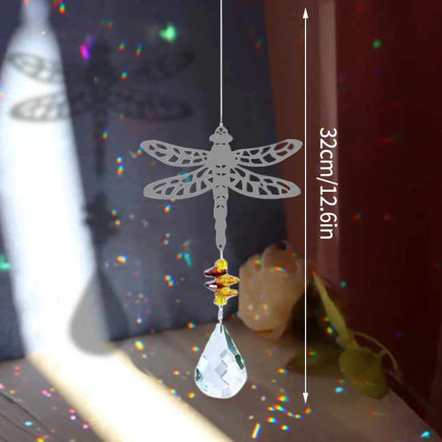 Crystal SunCatcher Prisms Hanging Rainbow Chaser Window Wind Chime Tree of Life Car Art Hanging Pendant Home Garden Decoration