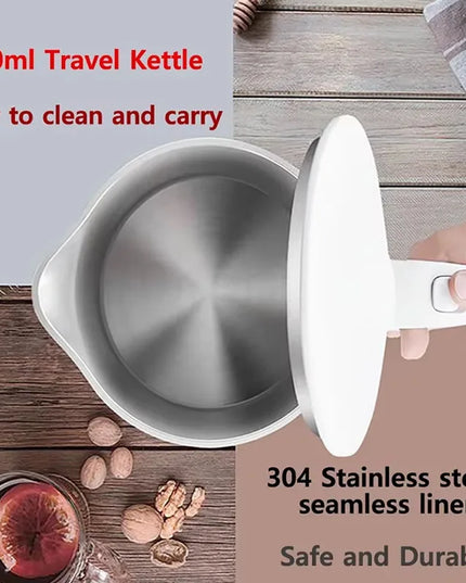 OEING Portable Electric Travel Teapot - Stainless Steel Coffee Maker