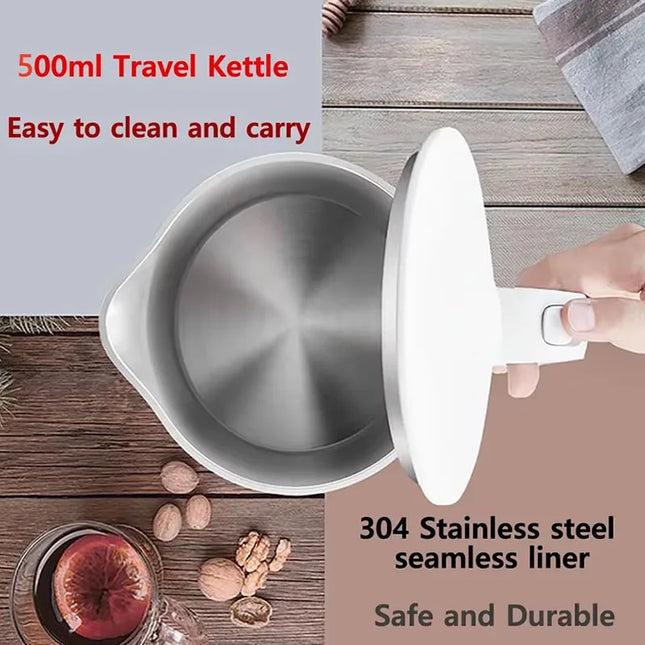OEING Portable Electric Travel Teapot - Stainless Steel Coffee Maker