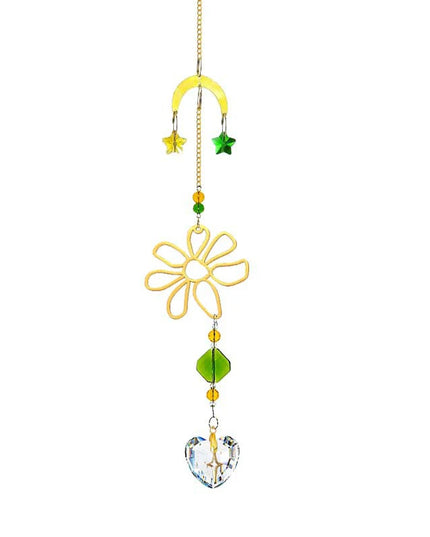 Rainbow Prism Wind Chimes - Artificial Crystal Hanging Pendant Decor