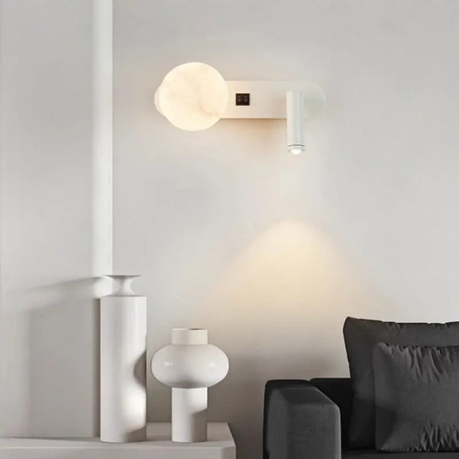 Modern Black & White Wall Lamp - Minimalist Designer Lighting