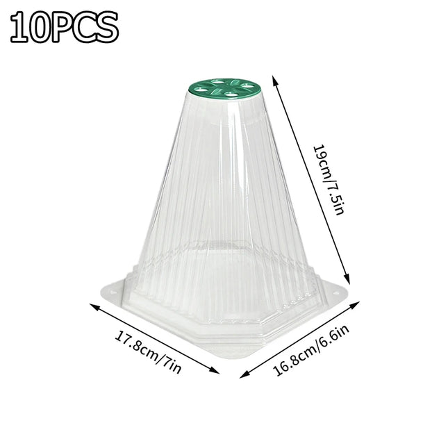 10/20PCS Cone Plant Seedling Protective Cover Nursery Seedling Planting Tent Reusable Anti-Bird Prevents Snail Damage Vegetable