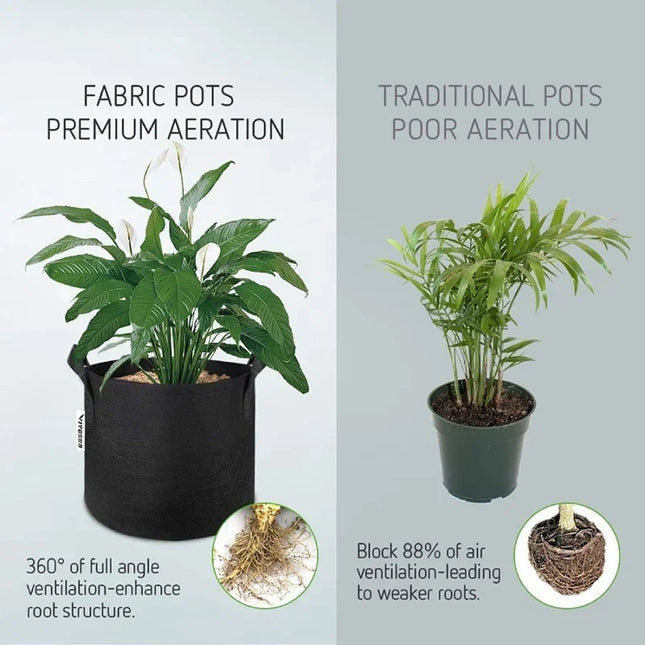 Felt Plant Grow Bags Fabric Grow Pots Strawberry Vegetables Planting Pots Flower Planting Containers Home Garden Tools
