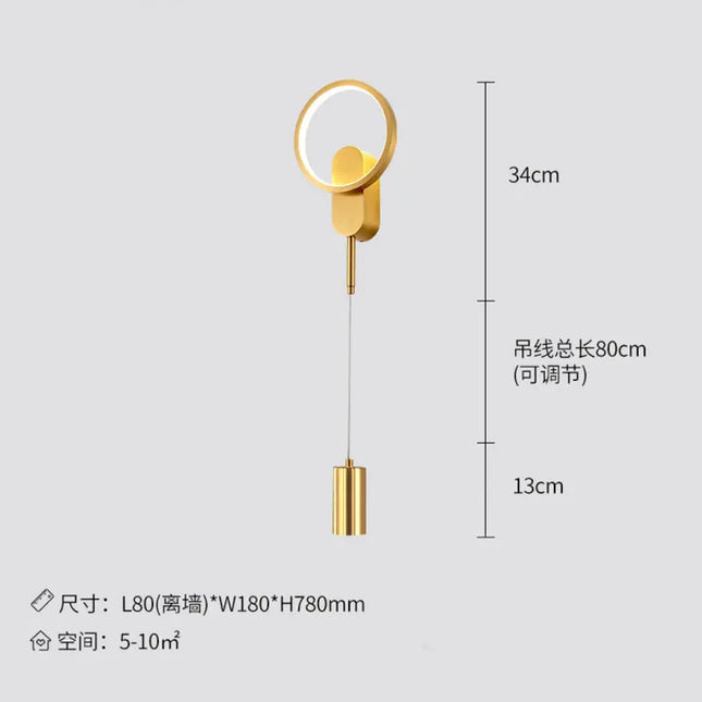 Modern Bedside Wall Lamp - Luxury Design for Bedroom & Living Room