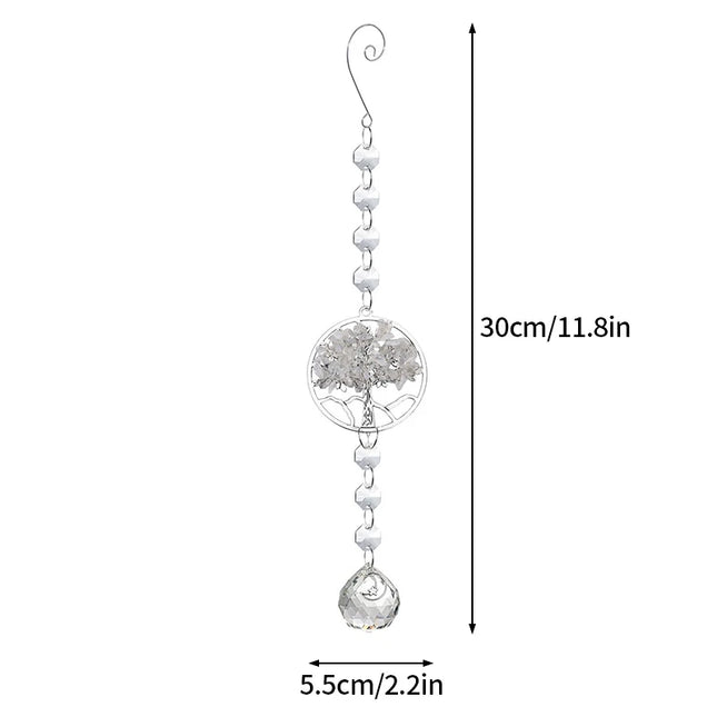 Crystal Sun Catchers Wind Chimes - Rainbow Light Catching Outdoor Decor
