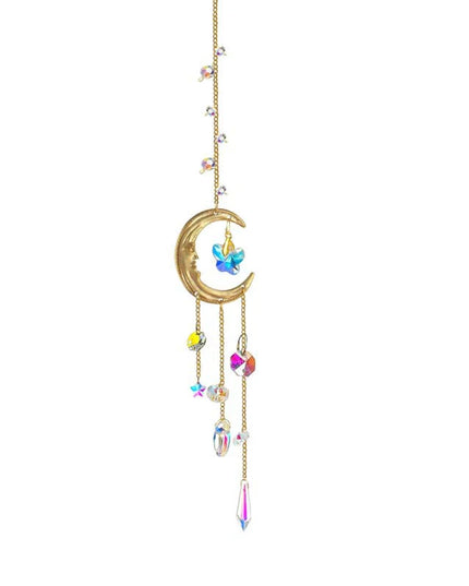Rainbow Prism Wind Chimes - Artificial Crystal Hanging Pendant Decor